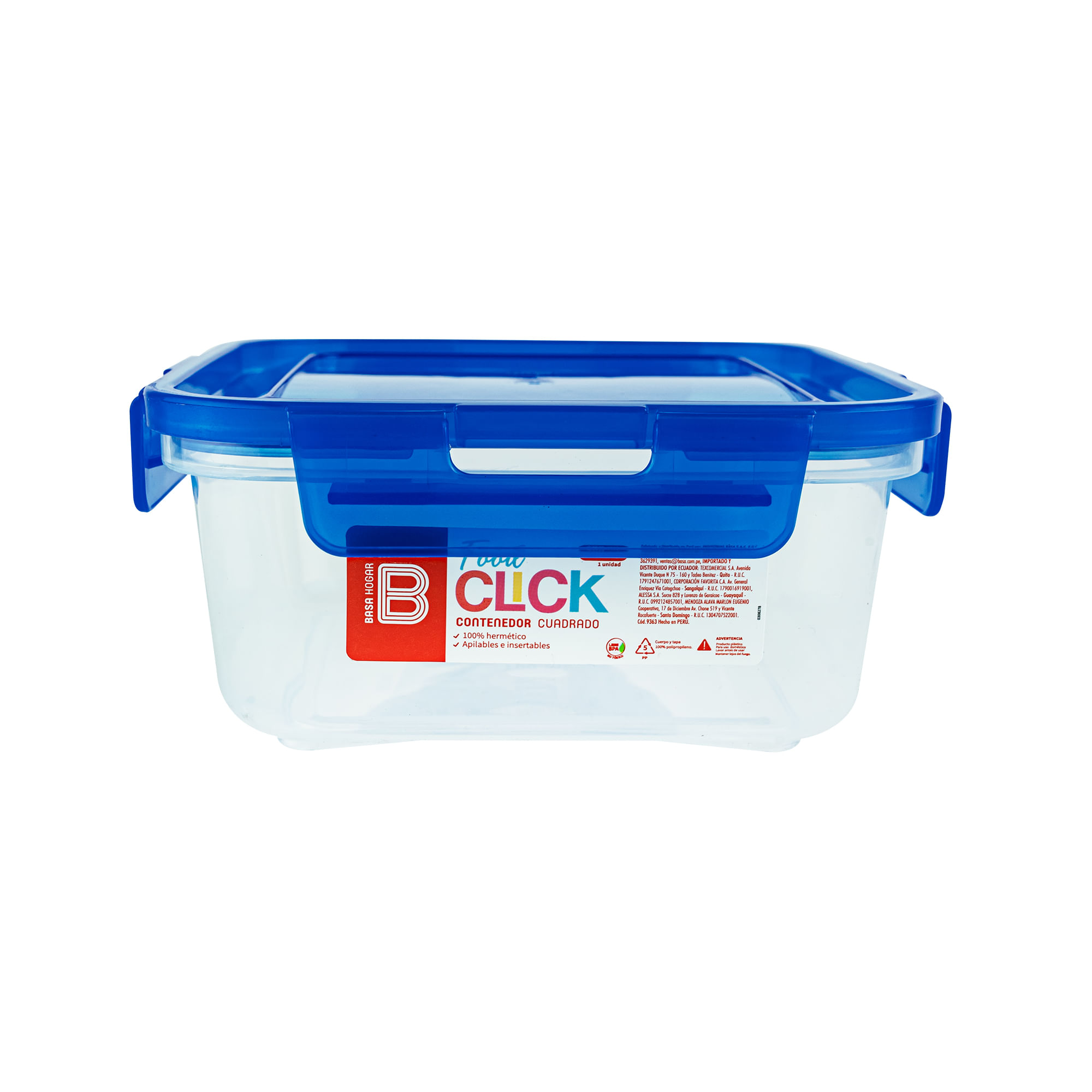 Taper Food Click Cuadrado 700 Ml | BASA