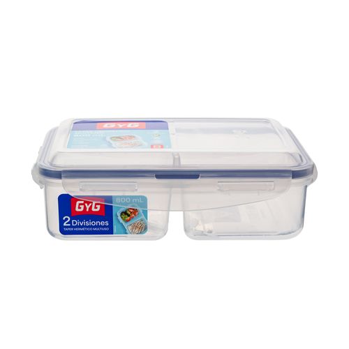 Taper Gyg Rectangular 800Ml con 2 Divisiones