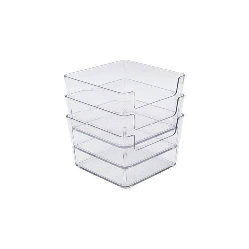 Set Organizador Cajón Cuadrado Pequeño Bclear X 3 Unid